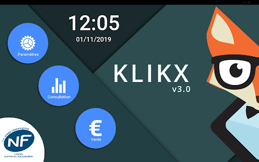 Android application Klikx la caisse mobile screenshort