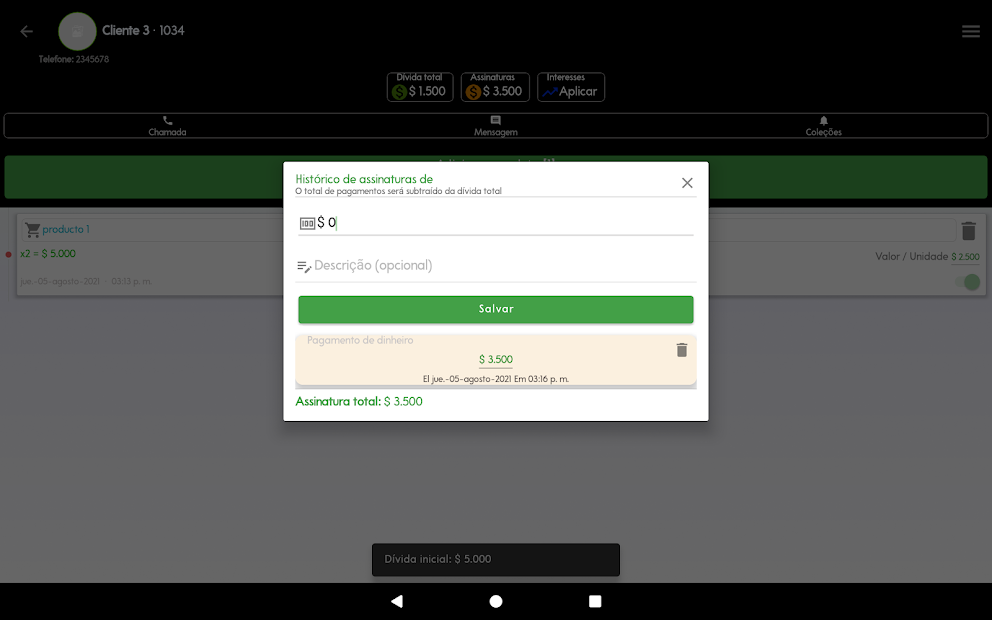 Captura 19 Deudores control -  clientes android