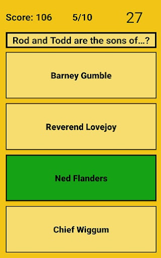 Springfield Quiz Screen 2