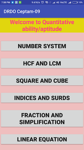 DRDO CEPTAM Preparation App Screen 3