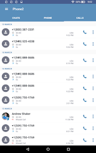 Phone2: Second Phone Number - Calling & Texting Screenshot