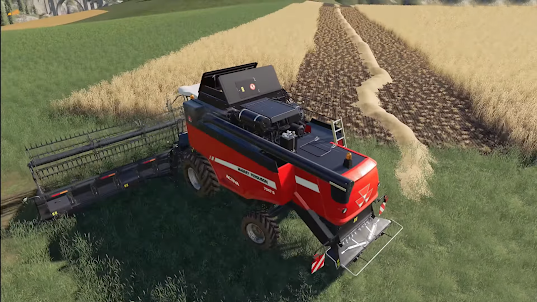 현대 농업 트랙터 운전