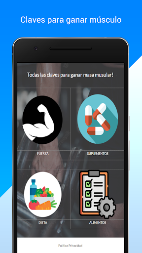 Android application Gain muscle mass screenshort