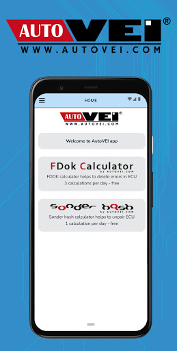 Android application AutoVEI screenshort