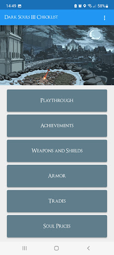 Android application Checklist for Dark Souls III screenshort