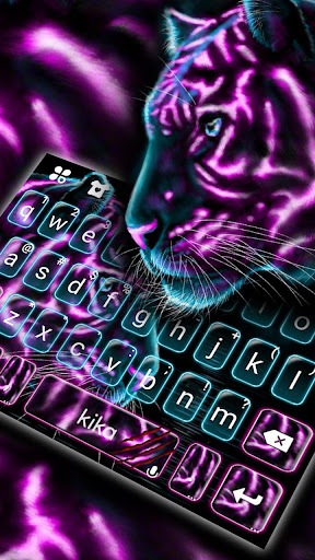 Android application Gleamy Tiger Keyboard Theme screenshort