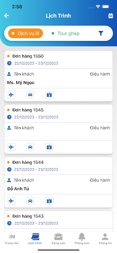 Android application Nhanh Travel screenshort