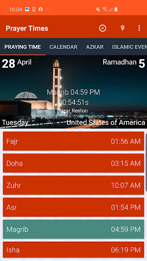 Android application Prayer Times (My Prayer) screenshort