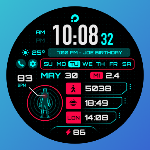 PRADO 33 Digital Watch Face logo