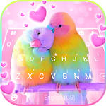 Cover Image of Descargar Fondo de teclado de fondos de pantalla 3D Love Parrots 1.0 APK