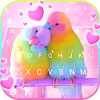 Фон 3D Wallpapers клавиатуры Love Parrots