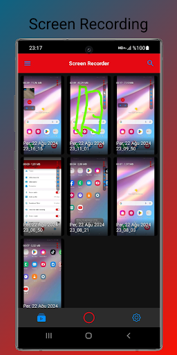 Android application Screen Recorder screenshort