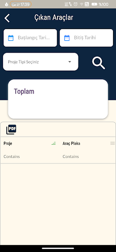 Mepar Yönetim Uygulaması Screen 2