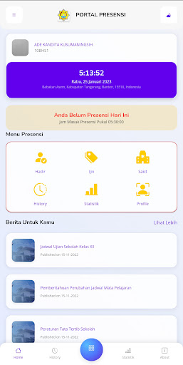 Android application Presensi SMAN 14 Kab Tangerang screenshort