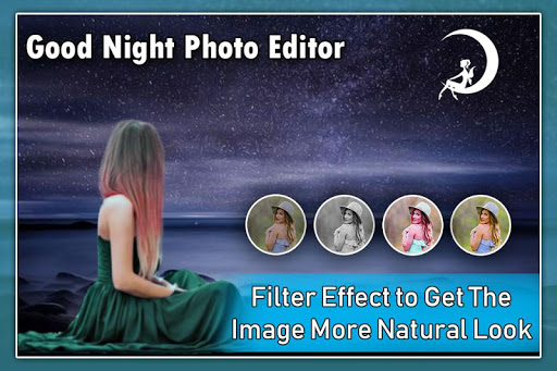 Good Night Photo Frame  Cut Paste Editor