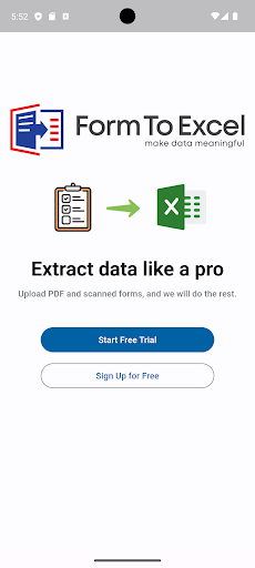 Android application FormToExcel screenshort