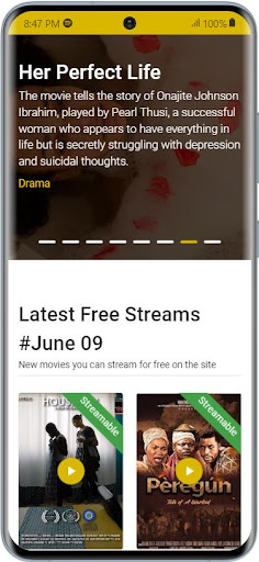 Android application AfroDB screenshort