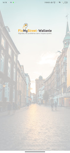 Android application FixMyStreet Wallonie screenshort