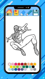 Spider super hero coloring man Mod Apk Unlimited Money 3