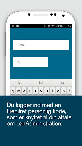 Android application DataLøn lønadministration screenshort