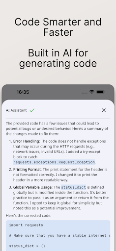 Python Coding Editor & IDE App screenshot 5