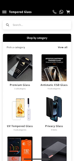 Android application Tempered Glass screenshort