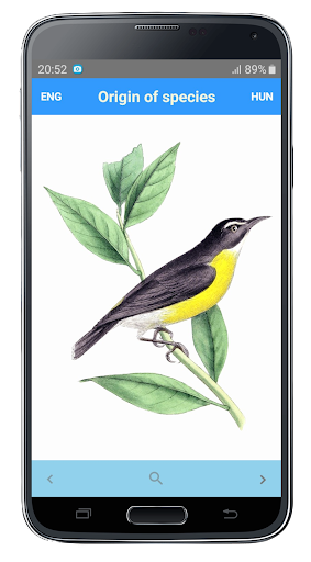 Android application Origin of species screenshort