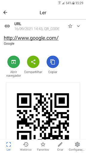 Leitor de código QR, de barras Captura de Tela do Aplicativo Android 5