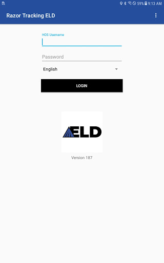 Android application Razor Tracking ELD screenshort
