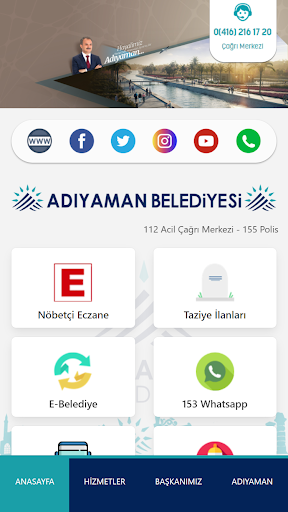 Android application Adıyaman Belediyesi screenshort