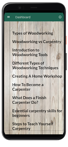 Carpentry Guide Screen 2