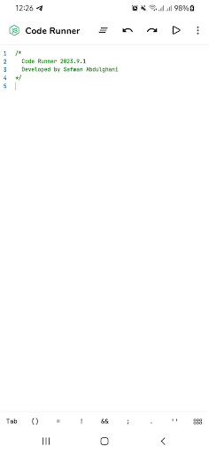 Android application Code Runner screenshort