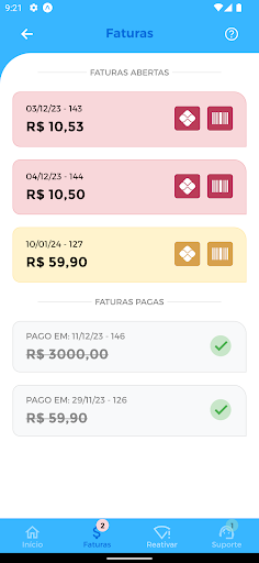 Fly Fibra Telecom Screen 3