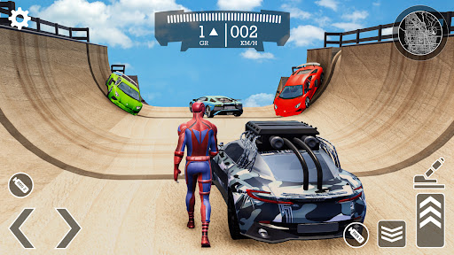 Superhero Car Mega Ramp Racing Screen 2