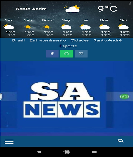 Santo André News Screen 3
