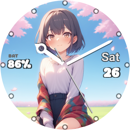 Anime Girls Analog Watch Face screenshot 8