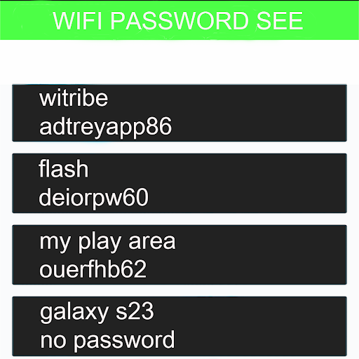 Wifi Password See Screen 3