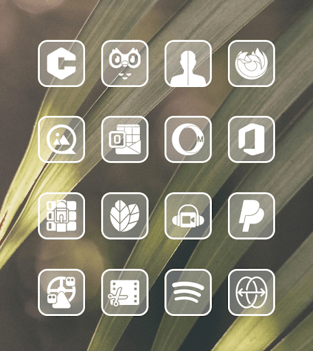 Screenshot of Square Clear White Icon Pack