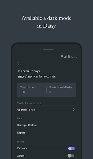 Daisy - Diary / Journal Screen 3