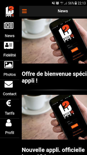 Android application Laser13 screenshort