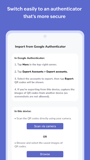 Screenshot of Authenticator App - OneAuth