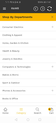 RisWill - Online Marketplace Screen 3