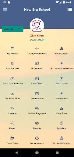 Android application New Era School screenshort