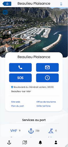 Android application Port de Beaulieu Plaisance screenshort