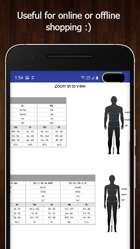 International Clothing Size Ch