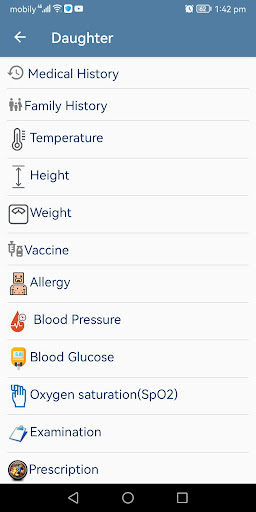 MyMed: Personal health Records Screen 2