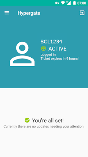 Android application Hypergate Authenticator SSO screenshort