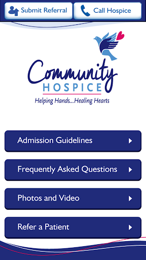 Android application Community Hospice screenshort