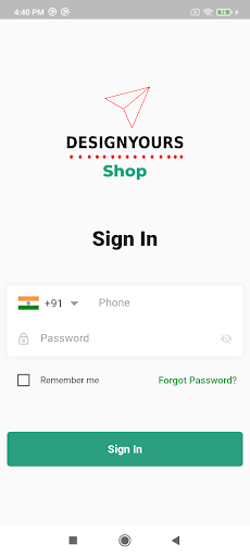 Android application DY Delivery screenshort