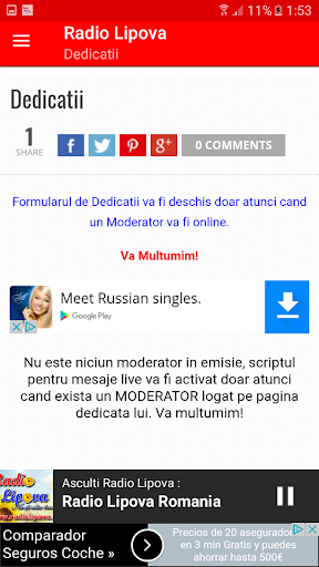 Radio Lipova Popular Screen 3